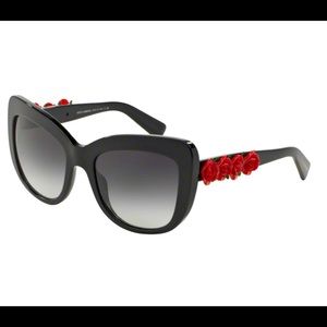 Dolce&Gabbana Black and Red Roses Sunglasses